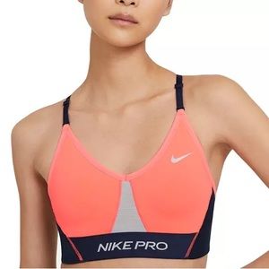 NWT Nike Indy Bra Orange Blue